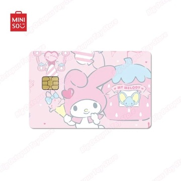 Нежная розовая наклейка для дебетовых кредитных карт Miniso Sanrio