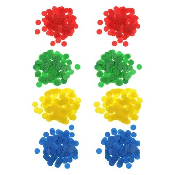 800x Plastikowe żetony do pokera Gra planszowa Bingo Chips Liczenie dzieci Grupowanie