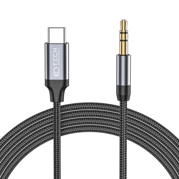 KABEL AUX MINI JACK 3.5MM / TYPE-C CAR AUDIO DO IPHONE 15 / GALAXY S24