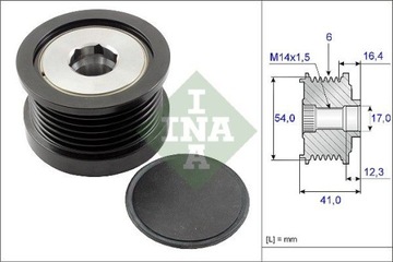 ALTERNÁTOR - SPOJKA JEDNOSMĚR SCHAEFFLER INA 535 0259 10
