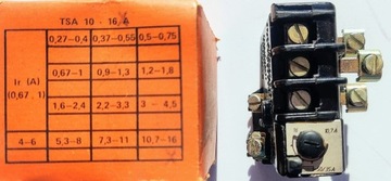 PRZEKAŹNIK TERMICZNY TERMIK TSA-16 10,7-16 A TERMOBIMETALOWY RUMUNIA 3-4,5A