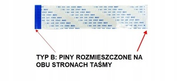 ELASTYCZNA TAŚMA KABLOWA FFC FPC RIBBON CABLE 15PIN RASTER 1.0MM 30CM TYP B