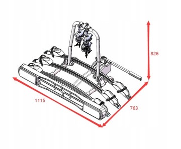 ДЕРЖАТЕЛЬ, ПЛАТФОРМА, ДЕРЖАТЕЛЬ ДЛЯ 3 ВЕЛОСИПЕДОВ, ЗАКРЫТЫЙ, 13-КОНТАКТНЫЙ РУЧНОЙ УПРАВЛЕНИЕ