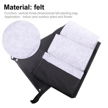 ВЕРТИКАЛЬНЫЙ ПОДВЕСНОЙ ЦВЕТОЧНЫЙ ГОРШОК, ВОЙЛОЧНАЯ СУМКА ДЛЯ ВЫРАЩИВАНИЯ ЦВЕТОВ