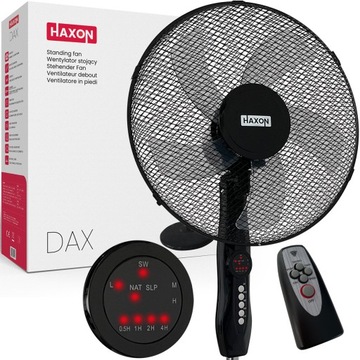 Напольный вентилятор HAXON DAX, напольный вентилятор, 5 лопастей, таймер + пульт дистанционного управления