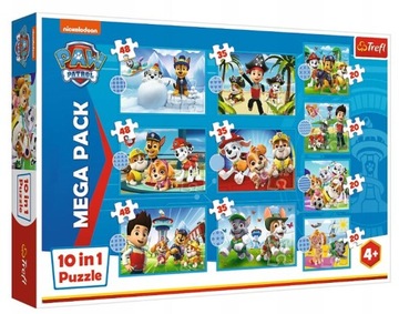 Puzzle PSI PATROL Niezawodna Drużyna 10 Układanek 10w1 Trefl 4+