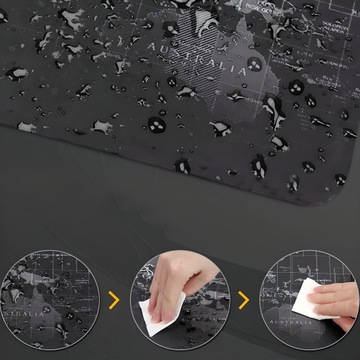 GAMINGOWA PODKŁADKA POD MYSZ NA BIURKO XXL 80X30 DUŻA MAPA ŚWIATA