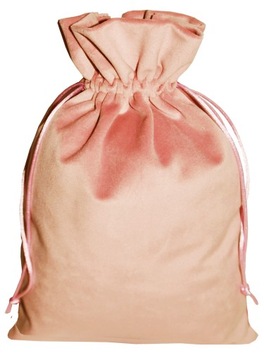 Велюровый подарочный пакет бархат 21х30см оранжевый декор