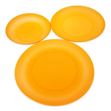 PLASTIKOWE TALERZYKI ZESTAW TALERZY POMARAŃCZOWY