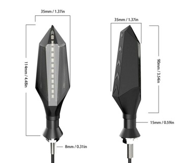 4x KIERUNKOWSKAZY LED DRL DYNAMICZNE PŁYWAJĄCE MOTOCYKL QUAD POZYCJA + STOP