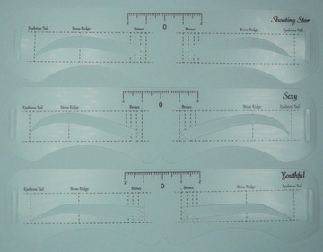 Шаблоны для оформления бровей, симметричная U-линейка