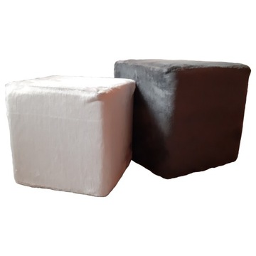 Pokrowiec na pufę 35x35x35 futerkowy