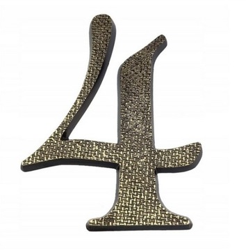 CYFRA NUMER NA DOM BUDYNEK MOSIĘŻNA PATYNA 20 cm 4