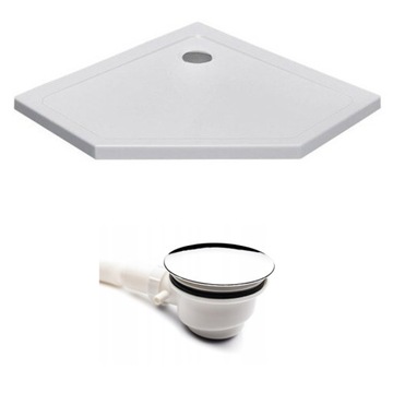 BRODZIK PRYSZNICOWY PIĘCIOKĄTNY SLIM ST08A BIAŁY 90x90 CM