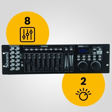 Sterownik kontroler DMX 192-kanałowy RACK 19''