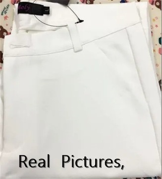 Office Lady White Skinny Pencil Pants Women 95% Co