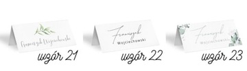Winietki ślub wesele 12szt PERSONALIZOWANE WZORY