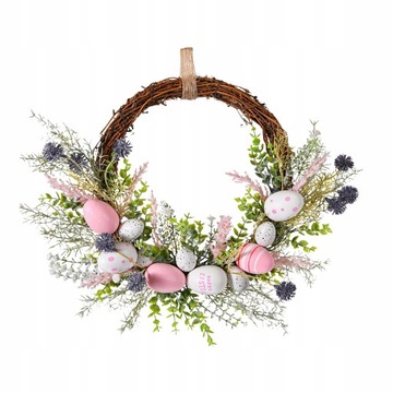 Венок из пасхальных яиц, настенная подвеска, пасхальные украшения, весенний венок, стиль А