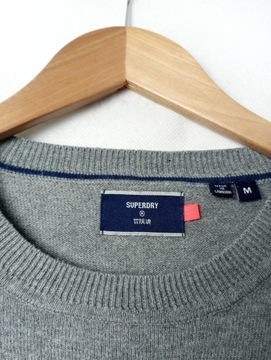 ATS sweter SUPERDRY bawełna kaszmir logo M
