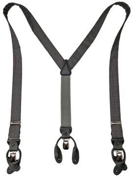 Подтяжки GRAPHITE CHECK DARK GREY с пуговицами из ШЕРСТИ