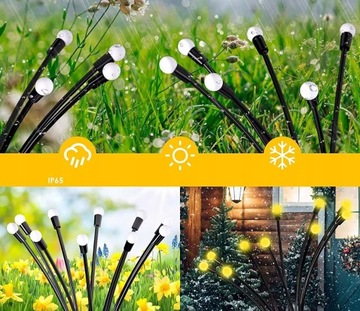 4x солнечные светлячки, садовые лампы 10LED