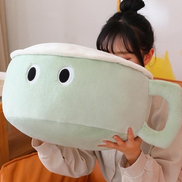 Подушка в форме чашки. Северная плюшевая подушка. Декоративная подушка с узлом, синяя.