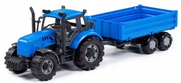 DUŻY TRAKTOR Z PRZYCZEPKĄ BURTOWĄ PROGRESS POLESIE