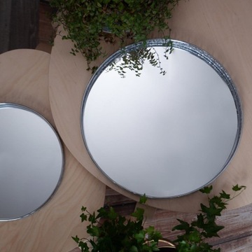 Серебряный декоративный поднос с зеркалом 40Х40 ГЛАМУР.