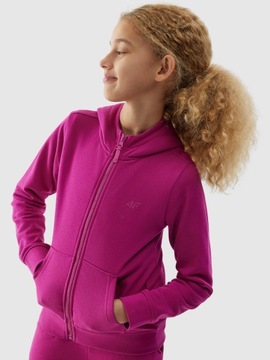 4F СВИТШОТ С КАПЮШОНОМ ДЛЯ ДЕВОЧЕК, ДЕТСКАЯ КУРТКА