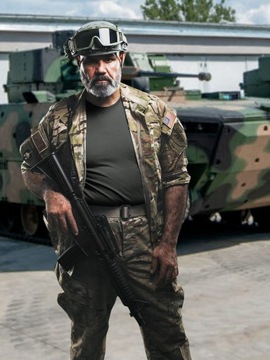 koszulka wojskowa pod mundur 4XL SZARA KHAKI cieńsza PREMIUM krótki rękaw