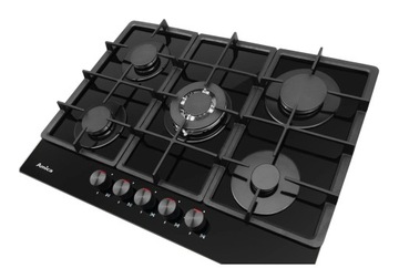 AMICA PGCA7101ApB Газовая варочная панель WOK Black Glass