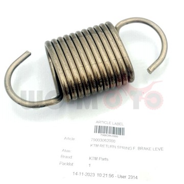 SPRĘŻYNA DŹWIGNI HAMULCA TYŁ KTM SX XC EXC XC-W SX-F XC-F XCF-W EXC-F SMR