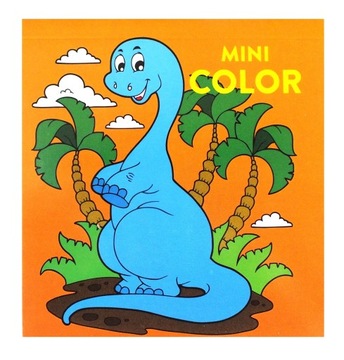 KOLOROWANKA DLA DZIECI WERSJA MINI 10x10cm DINO