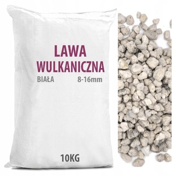 Grys Żwir Ogrodowy Biała LAWA WULKANICZNA 10KG