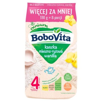 BOBOVITA Кашка молочно рисова ваніль 330 г