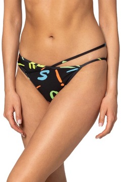 MOSCHINO SWIM czarny dół od bikini w litery r 2 IT