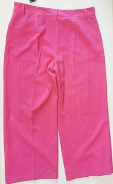 MS spodnie eleganckie różowe szeroka nogawka 46