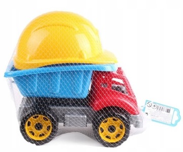 САМОСВАЛ + ШЛЕМ НАБОР ПЕСКА ДЛЯ ДЕТЕЙ