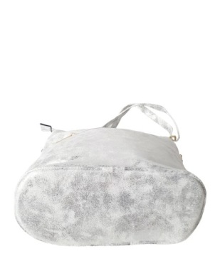 Серебряная сумка-мессенджер Victoria&Co из полиэстера