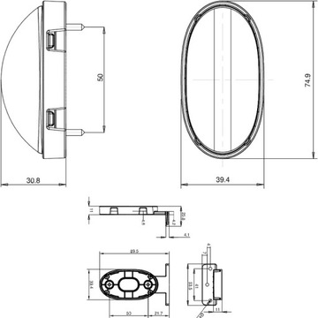КОМБИНИРОВАННЫЙ СВЕТОДИОДНЫЙ ГАБАРИТНЫЙ ФОНАРЬ ПЕРЕДНЕ-ЗАДНИЙ НАПРАВЛЕНИЕ