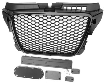 Audi A3 8P Lift 08-12 Grill atrapa RS look Połysk