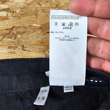 Spodnie Lniane ARMANI JEANS Proste Len Materiałowe Nowy Model 32