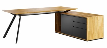 Biurko narożne Future active style 160x70 dębowy blat