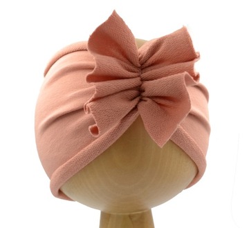 Opaska SZEROKA turban antyczny róż na obwód 40-43