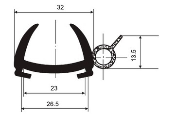 Уплотнитель для откидного окна кемпинг NIEWIADÓW