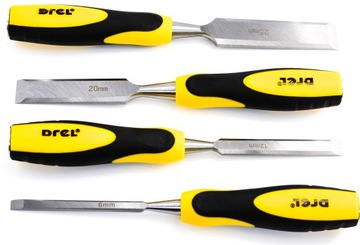 НАБОР ДОЛОТО ДРЭЛ НАБОР СТОЛОДА ПЛОСКИЕ ВЕРСТОЧНЫЕ ДОЛОТО ПО ДРЕВЕСИНУ 4 шт.