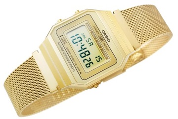 Zegarek Męski CASIO A700WMG-9ADF Złoty bransoleta Klasyka + BOX