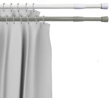 DRĄŻEK PRYSZNICOWY ROZPOROWY 75 - 125 cm DO ZASŁON