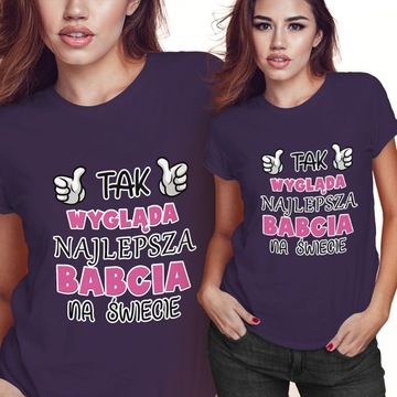KOSZULKA T-SHIRT DZIEŃ BABCI 2XL TAK WYGLĄDA NAJLEPSZA NA ŚWIECIE JAKOŚĆ