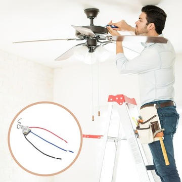 ЦЕПНОЙ ВЫКЛЮЧАТЕЛЬ ПОТОЛОЧНЫЙ ВЕНТИЛЯТОР 2 ШТ.